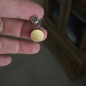 Brighton two-tone drop earrings